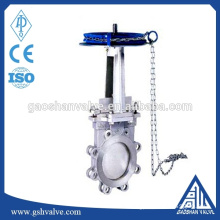 American standard chain gear and wafer type knife gate valve